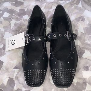 Design Concept Studio | Leather Studded Mary Jane Flats Size 7